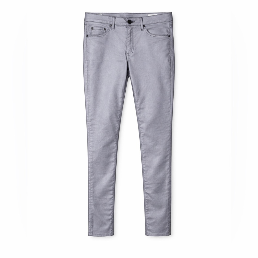 Rag & Bone Metallic Skinny Legging Jeans Steel Coated Denim Size 30 Made in USA